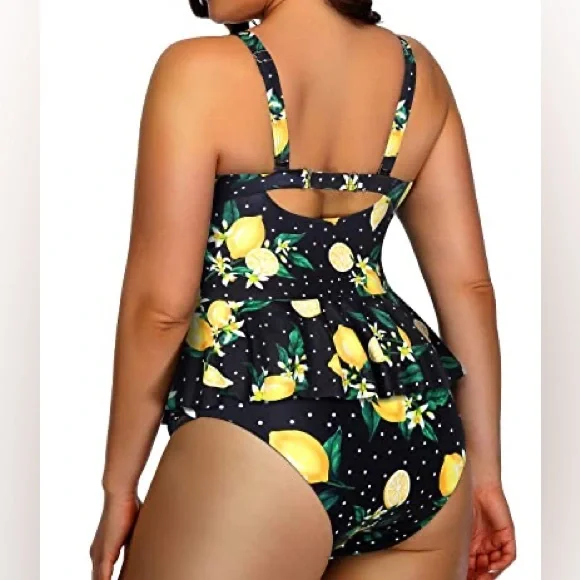 Women’s swimwear Padded Bathing Suit Bikini Lemons Swimsuit NWT Size 16W - Picture 2 of 3